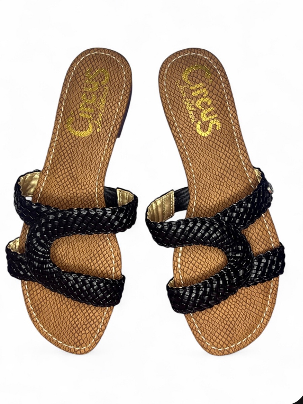 NEW Circus by Sam Edelman Betty 2 Black Summer Vacation Slide Sandals 8.5